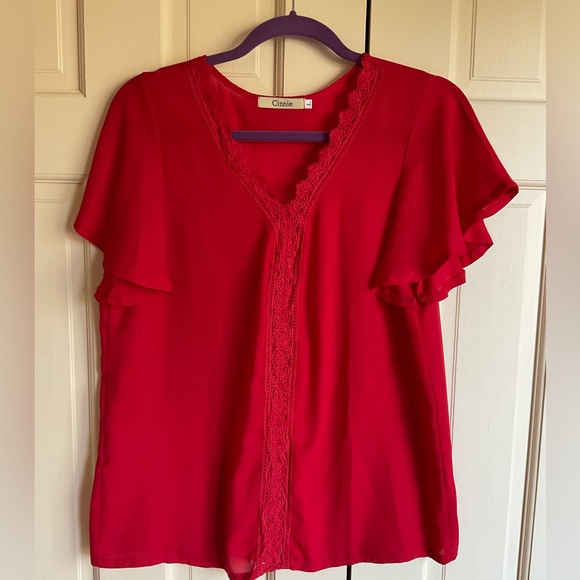Cinnie Red Top NWOT - Picture 3 of 6